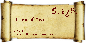 Silber Éva névjegykártya