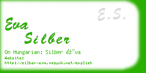 eva silber business card